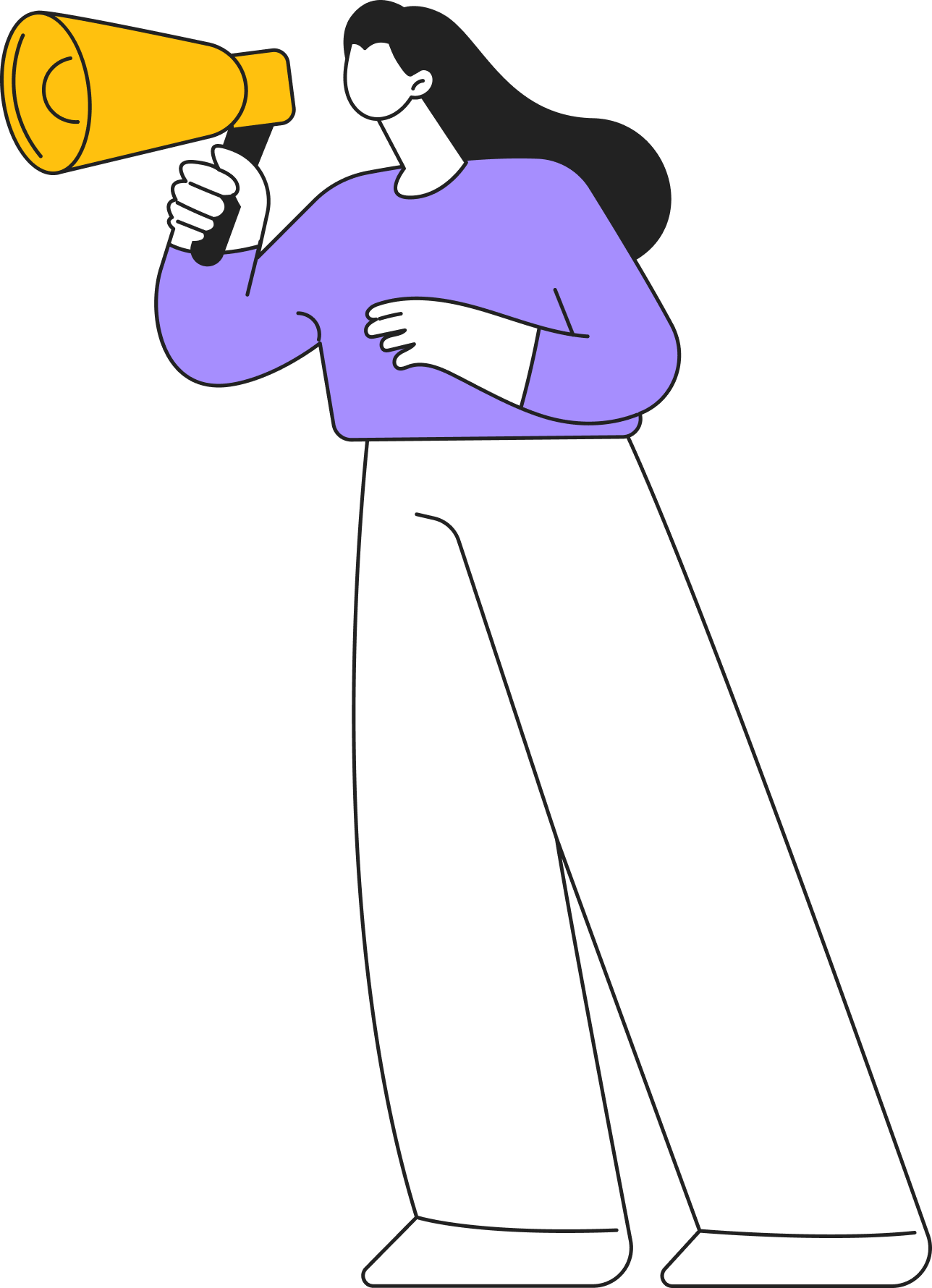 Женщина с рупором